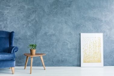 Modern Blue and White Geometric Print Flower Pots