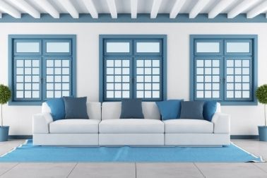 Modern Colonial Blue and White Ceramic Flower Pots