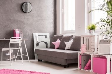 Round Rose Gold Indoor Planter with Textured Surface