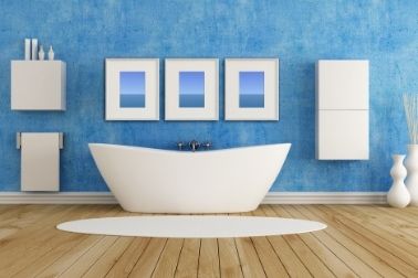 Speckled Blue and White Ceramic Indoor Flower Pots